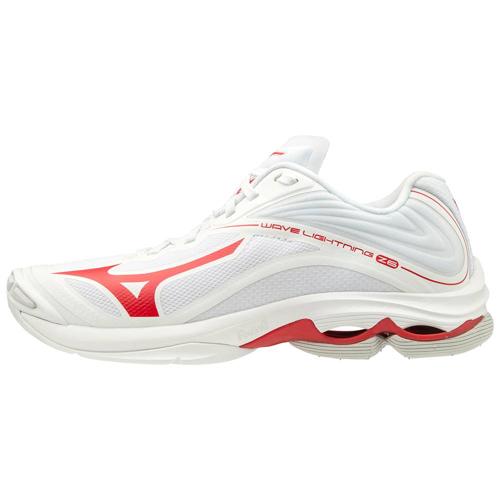 Zapatillas Voleibol Mizuno Wave Lightning Z6 Mujer Blancas/Rojas Ofertas WSXV-47315